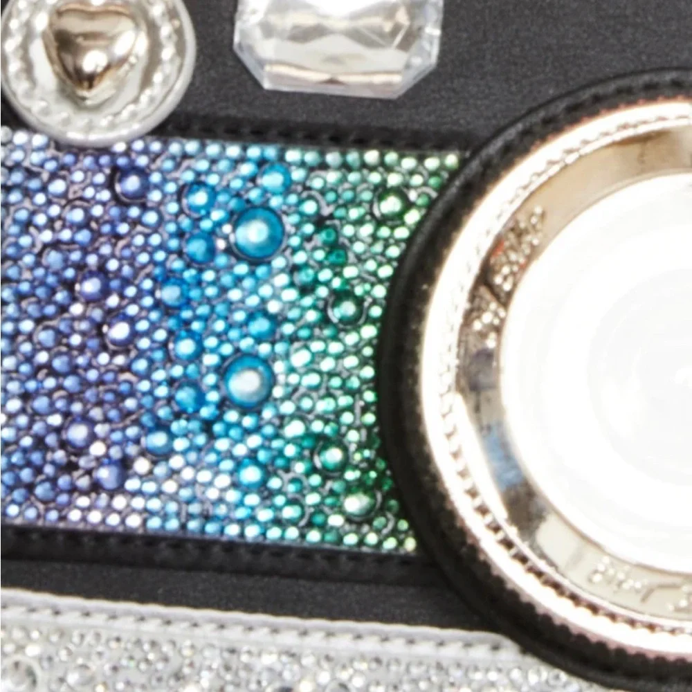 Betsey Johnson Novelty Multicolor Camera-Shaped Crossbody Bag! With Bling 🤩